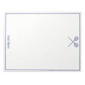 Crossed Squash Racquets Blue Notizblock (Vorderseite)
