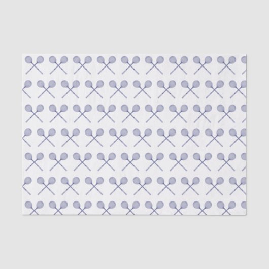 Crossed Squash Racquets Blue Seidenpapier (Vorderseite)