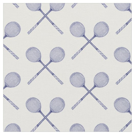 Crossed Squash Racquets Blue Stoff (Nahaufnahme)