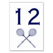 Crossed Squash Racquets Blue Tischnummer (Vorderseite)
