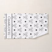 Crossed Tennis Rackets and Balls Pattern Einfach Handtuch (Handtuch)