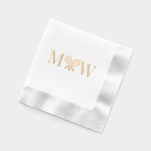 Crossed Tennis Racquets Couple Wedding 2 Initial Servietten Mit Folie (Links)