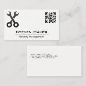 Crossed Wrenches | QR Code Business Card Visitenkarte (Vorne/Hinten)