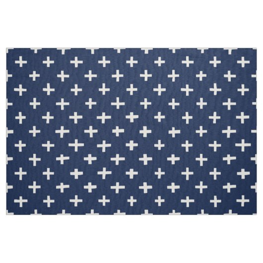 Crosses Pattern - Indigo Stoff (Fat Quarter (45,7 x 55,9 cm))