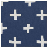Crosses Pattern - Indigo Stoff (Nahaufnahme)