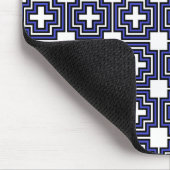 Crosses & Squares Blue - Mousepad (Ecke)