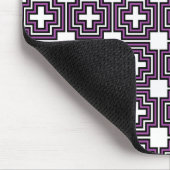 Crosses & Squares Lila - Mousepad (Ecke)