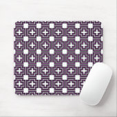 Crosses & Squares Lila - Mousepad (Mit Mouse)