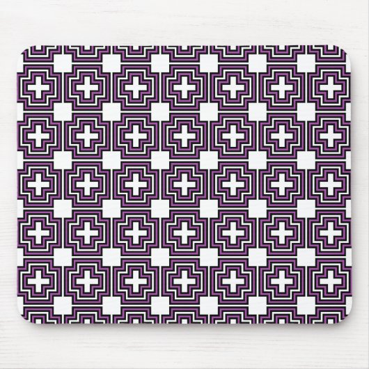 Crosses & Squares Lila - Mousepad (Vorne)