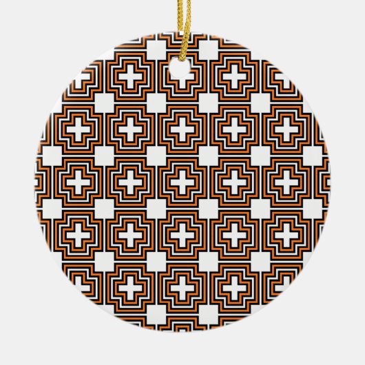 Crosses & Squares Orange - Ornamente (Vorne)