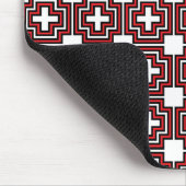 Crosses & Squares Red - Mousepad (Ecke)
