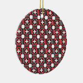 Crosses & Squares Red - Ornament (Rechts)