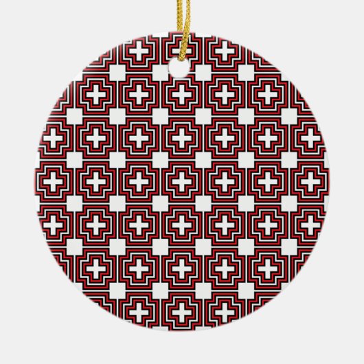 Crosses & Squares Red - Ornament (Vorne)