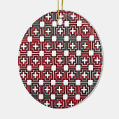 Crosses & Squares Red - Ornament (Links)