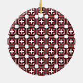 Crosses & Squares Red - Ornament (Hinten)
