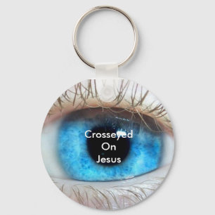 Crosseyed auf Jesus (blau) Schlüsselanhänger