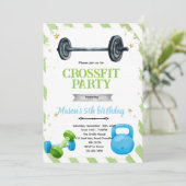 CrossFit-Geburtstagseinladung Einladung (Stehend Vorderseite)