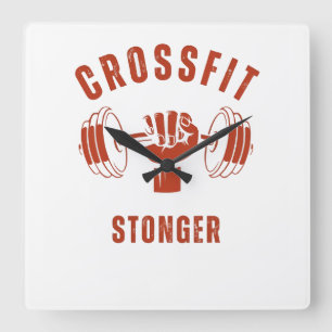 CrossFit Stärker – Kraft- und Stärke-Mentalität Quadratische Wanduhr