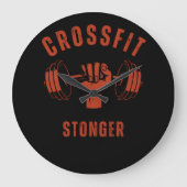 CrossFit Stronger--Power & Strength Mindset Große Wanduhr (Vorderseite)