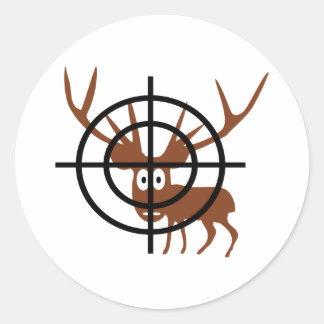 Crosshair Deer Runder Aufkleber