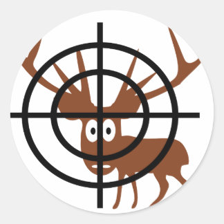Crosshair Deer Runder Aufkleber