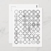 ⌖ Crosshair-Partikel Postkarte (Vorne/Hinten)