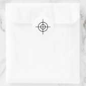 Crosshairs - Gun Runder Aufkleber (Tasche)
