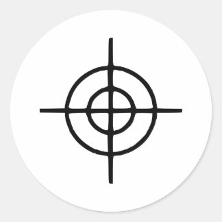 Crosshairs - Gun Runder Aufkleber