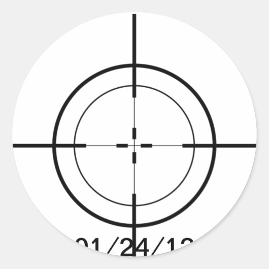 Crosshairs Runder Aufkleber (Vorderseite)