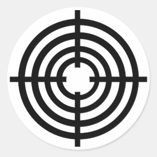 Crosshairs Runder Aufkleber