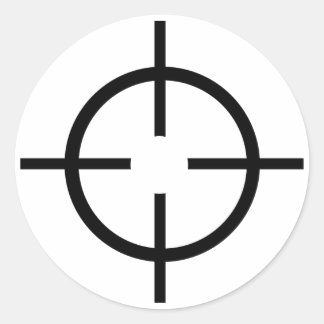 Crosshairs Runder Aufkleber