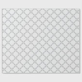Crosshatch Grau Wrapping Paper Geschenkpapier (Flach)