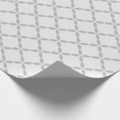 Crosshatch Grau Wrapping Paper Geschenkpapier (Ecke)