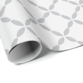 Crosshatch Grau Wrapping Paper Geschenkpapier (Rolleneckpunkt)