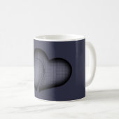 Crosshatch Gray Duo Herz Kaffeetasse (VorderseiteRechts)