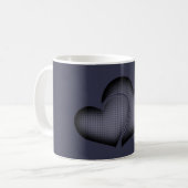 Crosshatch Gray Duo Herz Kaffeetasse (Vorderseite Links)