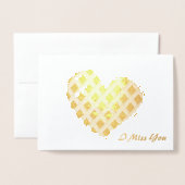 Crosshatch Heart Folienkarte (Vorderseite mit Umschlag)