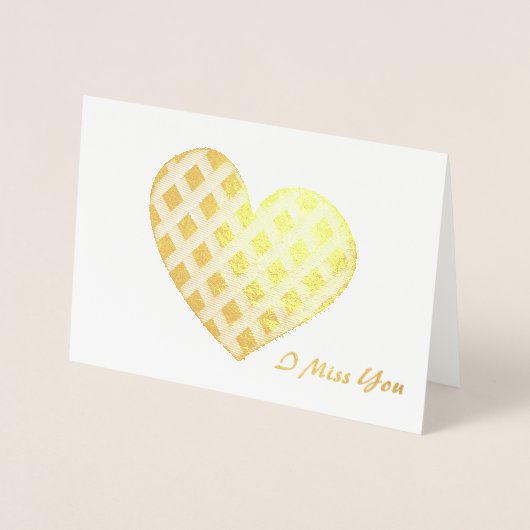 Crosshatch Heart Folienkarte (Vorderseite)