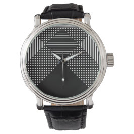 Crosshatch Op Art Armbanduhr