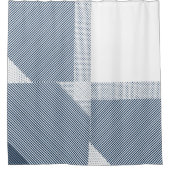 Crosshatch Op Art Duschvorhang (Vorderseite)
