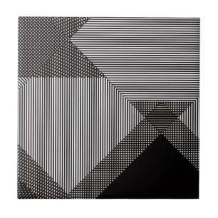 Crosshatch Op Art Fliese