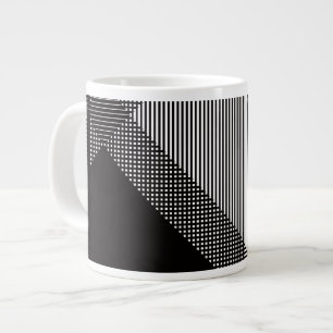Crosshatch Op Art Jumbo-Tasse