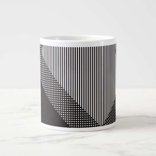 Crosshatch Op Art Jumbo-Tasse (Vorderseite)