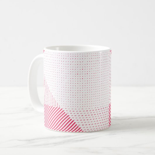 Crosshatch Op Art Kaffeetasse (Vorderseite Links)