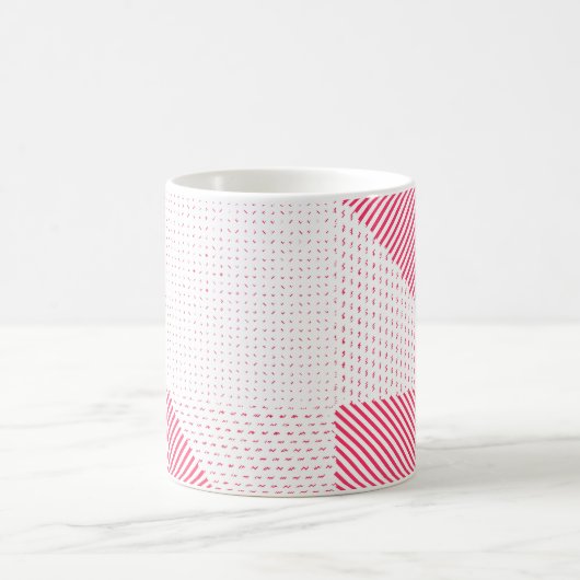Crosshatch Op Art Kaffeetasse (Mittel)