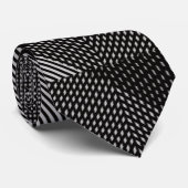 Crosshatch Op Art Krawatte (Gerollt)