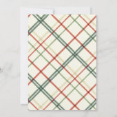 Crosshatch Plaid Custom Family Photo Christmas Karte (Rückseite)