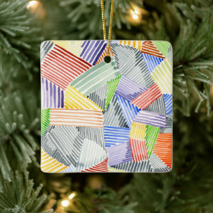 Crosshatch Quilt I Keramikornament