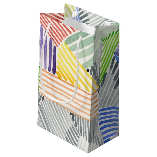 Crosshatch Quilt I Kleine Geschenktüte (Rückseite Schrägansicht)