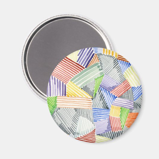 Crosshatch Quilt I Magnet (Vorderseite/Rückseite)